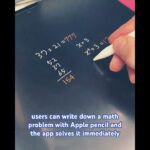users can write down a math problem with Apple pencil and the app solves it immediately #ai